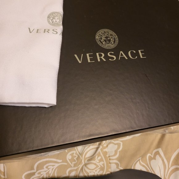 Versace Men\'s Trigreca Sneakers, Nero+Saphire+Neon Green, Size 10US (43 EUR) main image 5